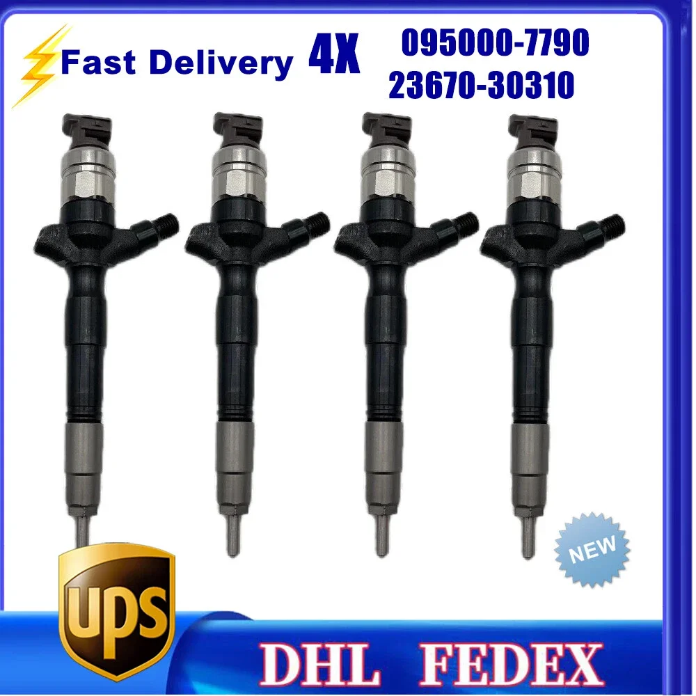 

4PCS Diesel Fuel Injector 095000-7790 23670-30310 For T/o-y/o-t/a Engine