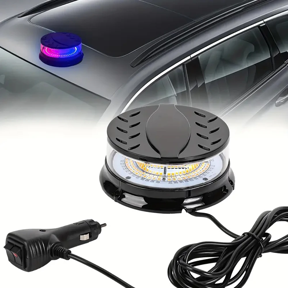 LED Red And Blue Strobe Lights Emergency Light For Vehicles Flashing Lights Beacon Lights For Truck Magnetic Light Bar Small Lig