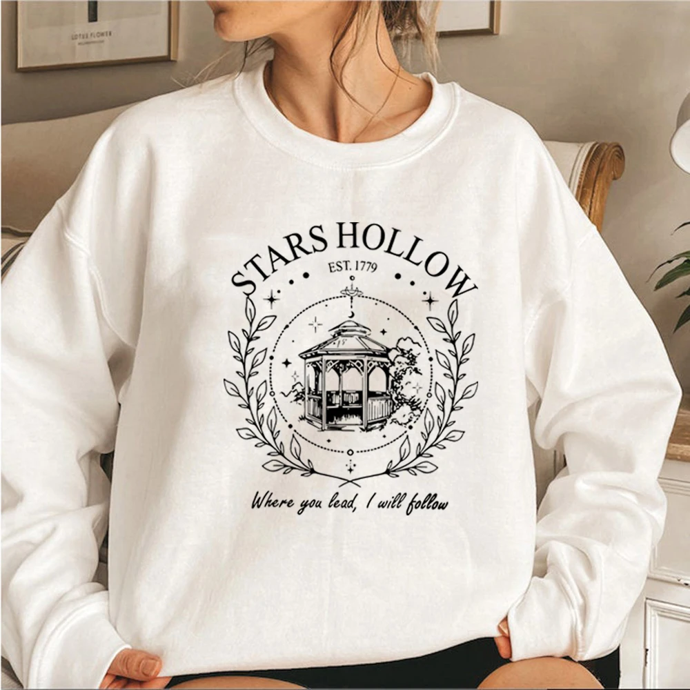 Vintage Stars Hallow Sweatshirt Lukes Diner Sweater Women Long Sleeve Sweatshirts Gilmore Girl Merch Pullover Women Clothes