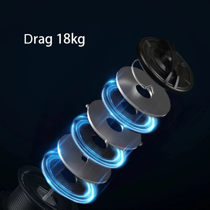 Spinning reel drag pad detail