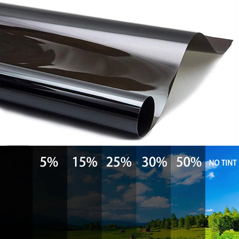 1Roll Window Tint Film Glass Sticker Shade 5%-50% VLT For Car UV Foils Sticker Films