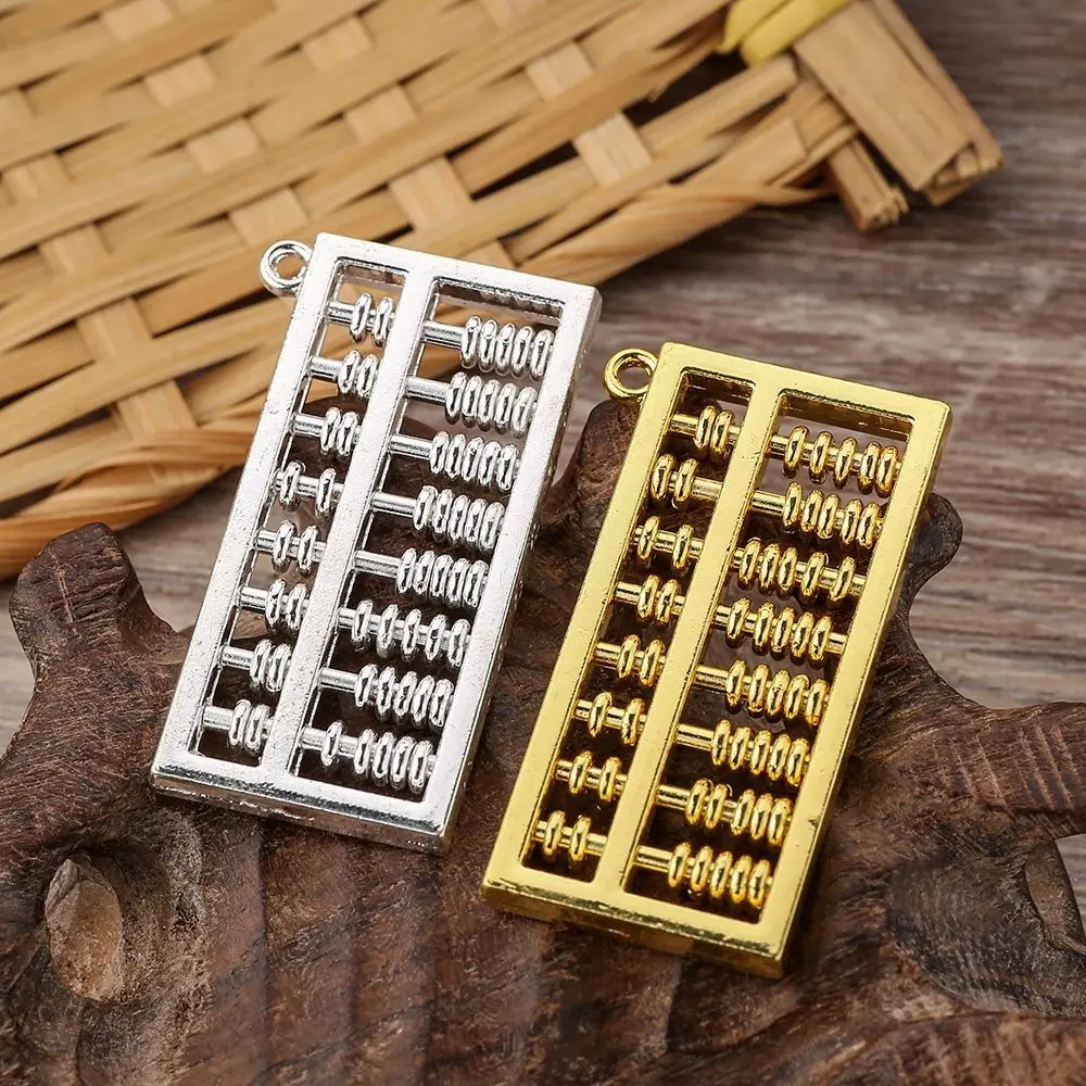 Easy to Use Good Luck Alloy Abacus Ornament Movable Mini Abacus Keychain Accessories Handicraft Ruyi Abacus Craft Ornament Desk