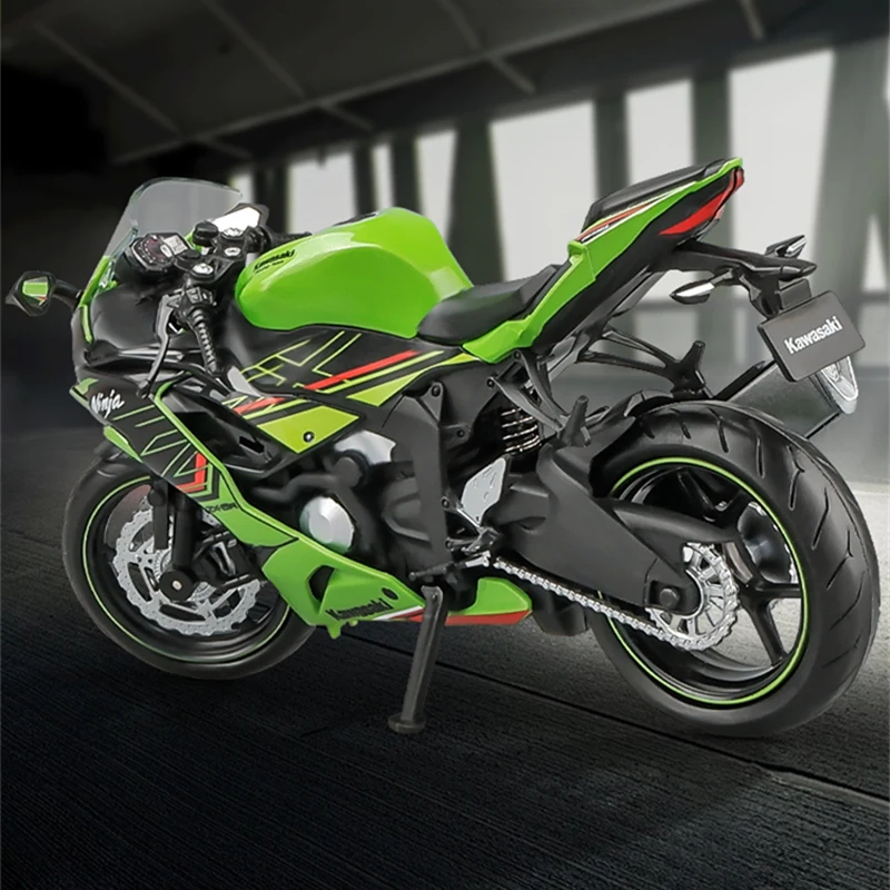 1/12 Kawasaki Ninja ZX-6R Cross-country Motorcycles Model Simulation Metal Street  Racing Motorcycle Model Collection Kids Gifts