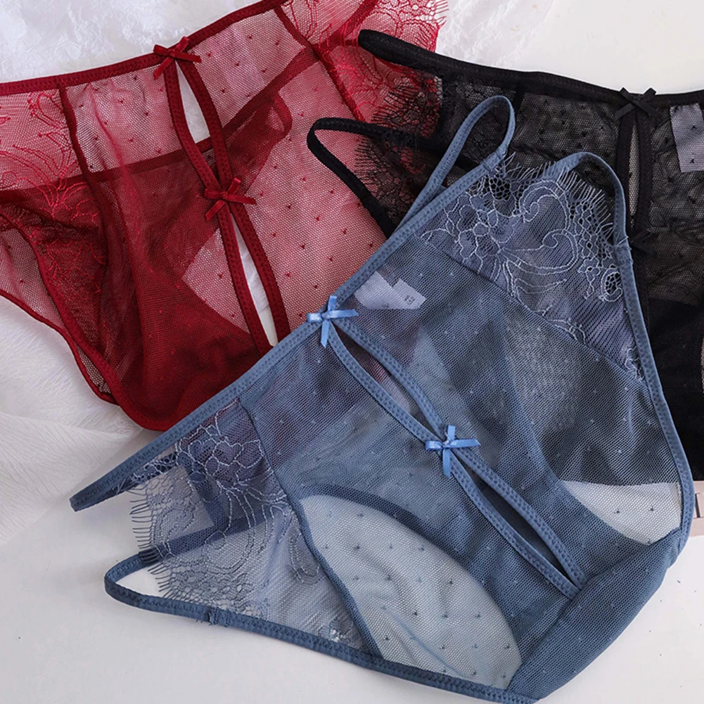 브리프 경량 중공 레이스 여성용 팬티 See Though Knicker 탄력 중공 레이스 여성용 패키지 내용