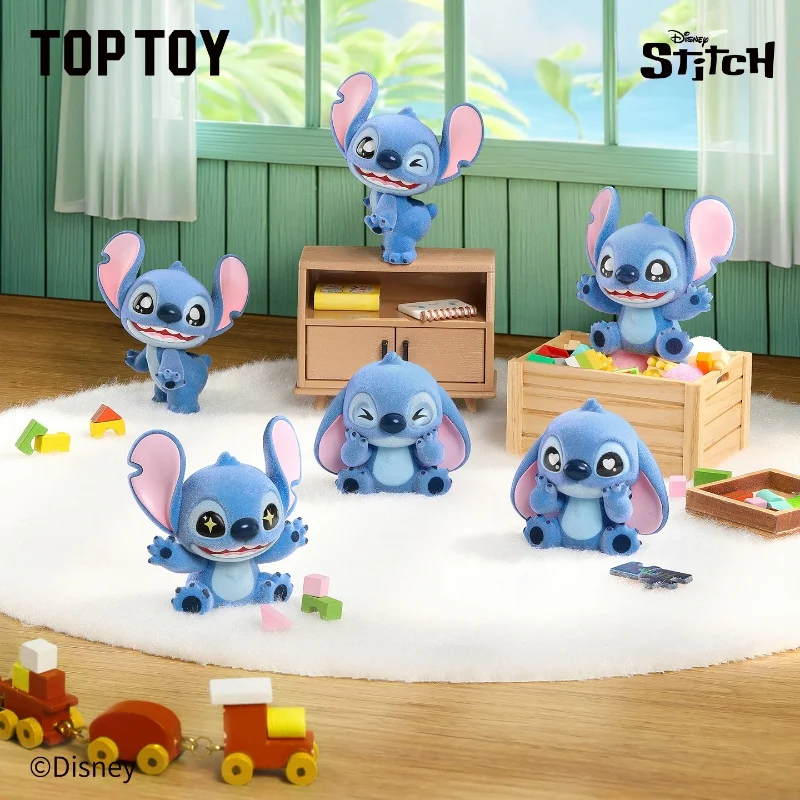 In Stock ใหม่ Toptoy Stitch Mini Fluffy Series อะนิเมะรูปกระเป๋าตาบอดน่ารักเครื่องประดับ Mystery กล่อง Flocking แนวโน้มของเล่น