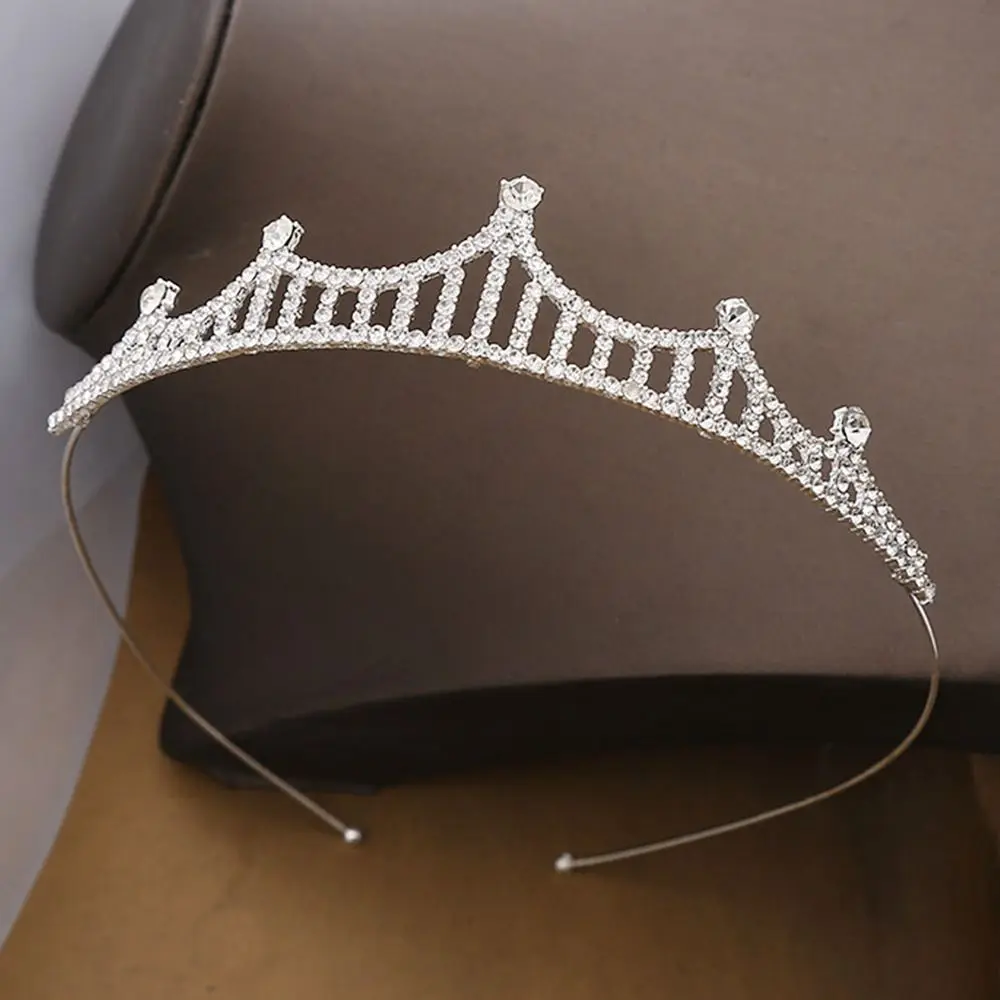 Rhinestone Princess Crystal Tiaras Pearl Tiara Shining Crystal Wedding Tiaras Crown Hair Band Birthday Party