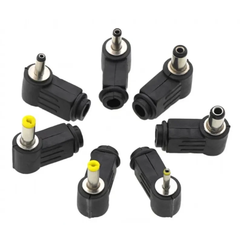 1/2/5Pcs DC Power Male Plug Welding Connector 90 Degree Right Angle 2.5x0.7 3.5x1.1 3.5x1.35 4.0x1.7 4.8x1.7 5.5x2.1 5.5x2.5 mm