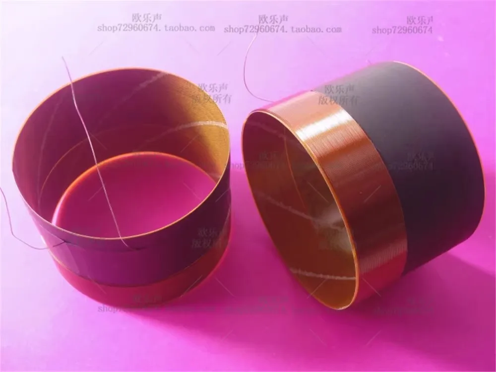 GHXAMP 2PCS 76.2mm Bass Voice Coil with Fiberglass 76-Core High-Temperature Resistant Round Copper Wire 55mm Height