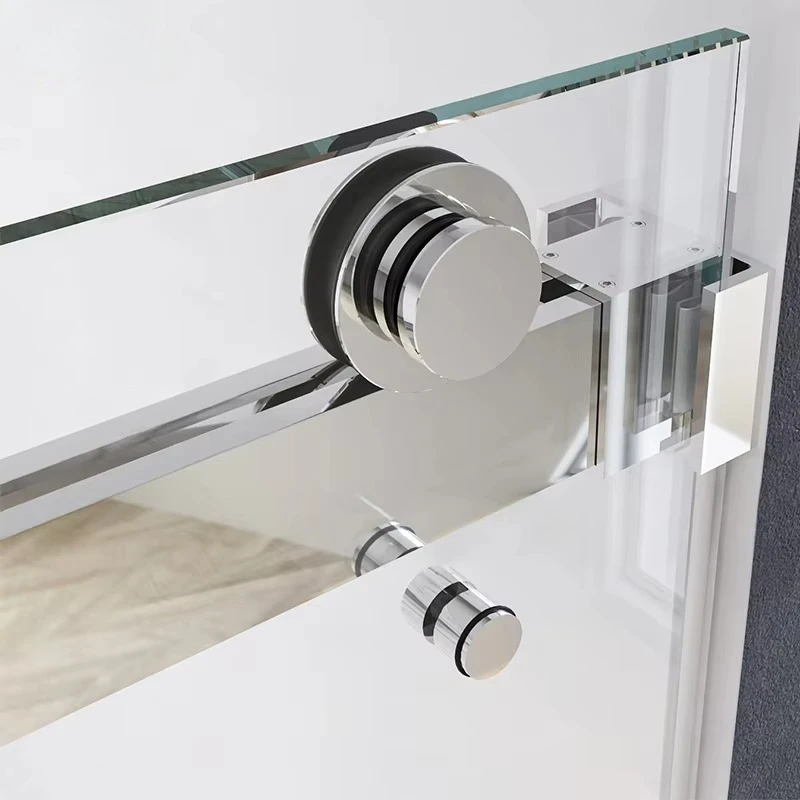 Frameless Shower Room Sliding Glass Door Hardware Kit Bathroom Hanging Glass Door Roller Folding System