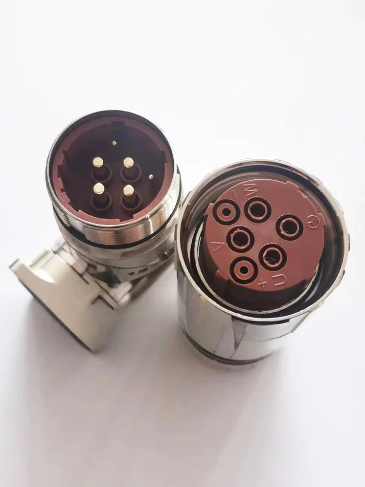 

Servo motor aviation plug-in M40 power head 6-pin bent male seat 6-hole female straight head 8-pin hole power cable connector