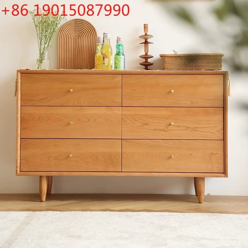 

Nordic solid wood chest, bedside locker, bedroom storage cabinet