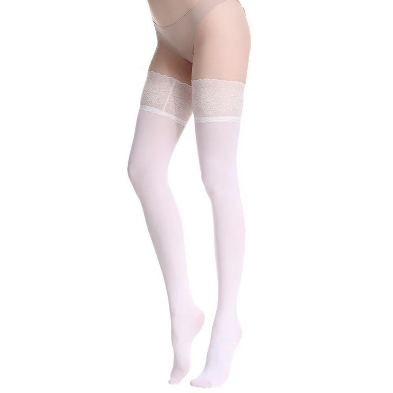 Sexy Frauen Hohe Elastische Oberschenkel Hohe Strümpfe Silikon Non-slip Nylon Über Die Knie Strümpfe Nacht Club Lange Socken dessous