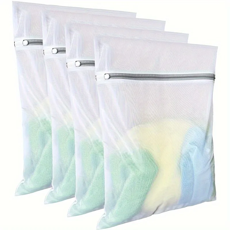 1/3PCS Premium Large Laundry Bag For Delicate Clothes Durable Polyester Mesh With Zipper Multipurpose For Dorm Storage