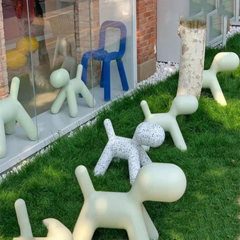 Horse Changing Shoes Stool Seat Pony Chair Children's Living Room Cartoon Animal Sitting Stool Puppy Shape Ornaments Trojan