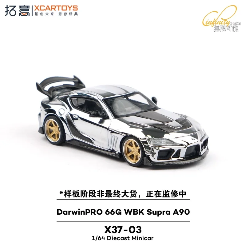 

Предпродажа Xcartoys 1:64 DarwinPRO 66G WBK Supra A90, серебряное покрытие, литая под давлением модель автомобиля, коллекция миниатюрных подарков