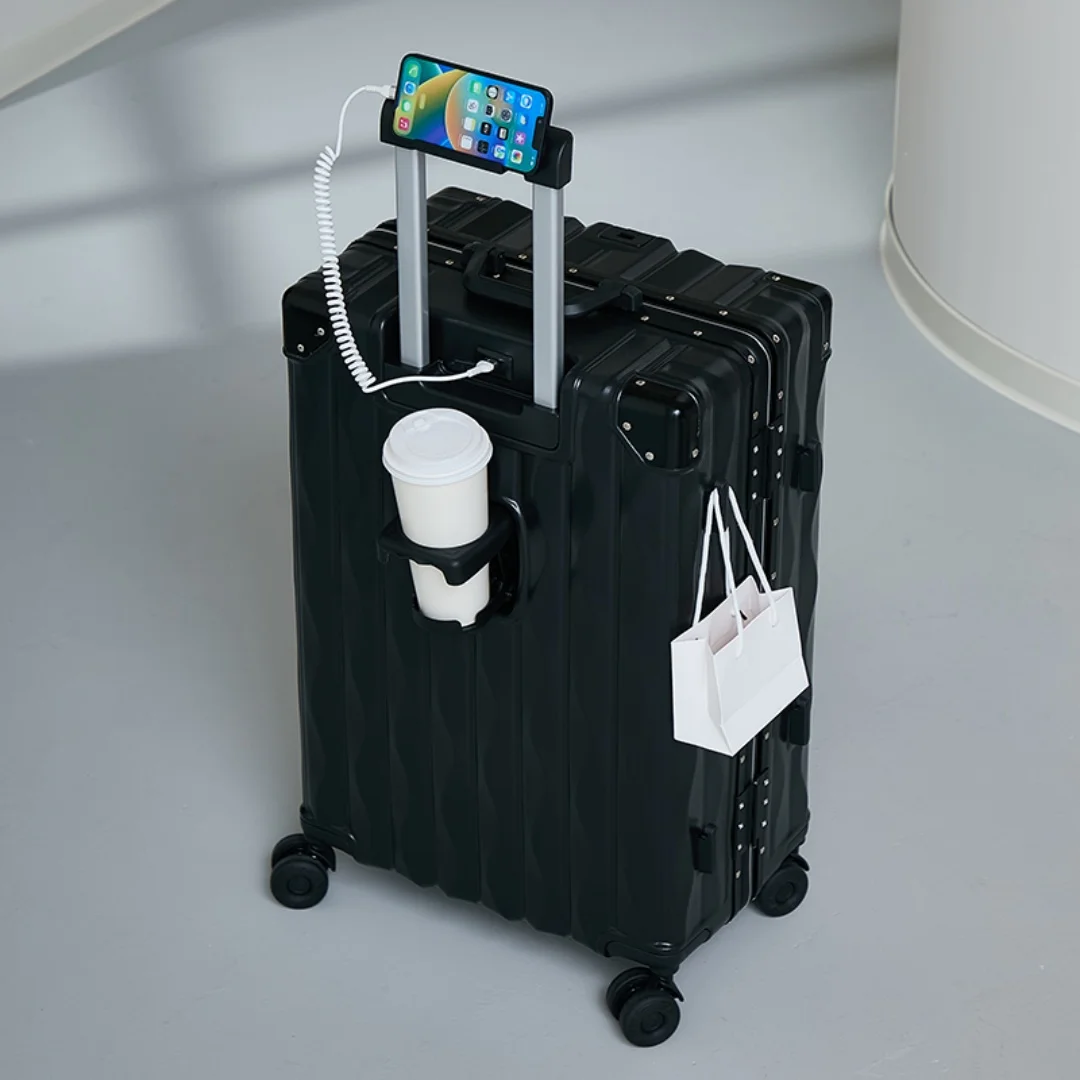 Женский чемодан с градиентом большой емкости, новинка 2025 года, 20/24/26/28 дюймов, высококачественный чемодан на колесиках с алюминиевой рамой, 28-дюймовый дорожный чемодан