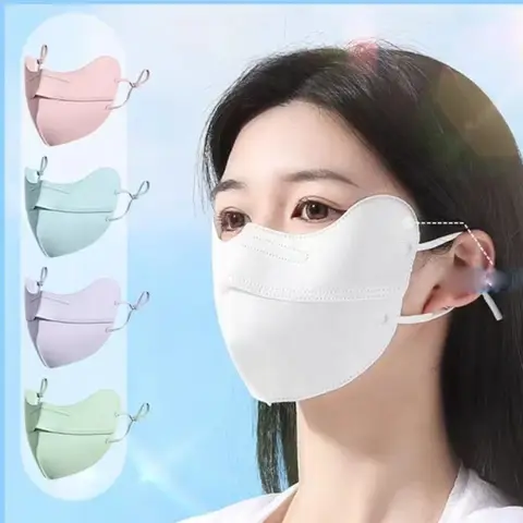 안티 uv UPF50 + 아이스 실크 선 스크린 마스크 페이스 베일 여름 야외 라이딩 하이킹 페이스 마스크 통기성 남여 페이스 커버 스카프