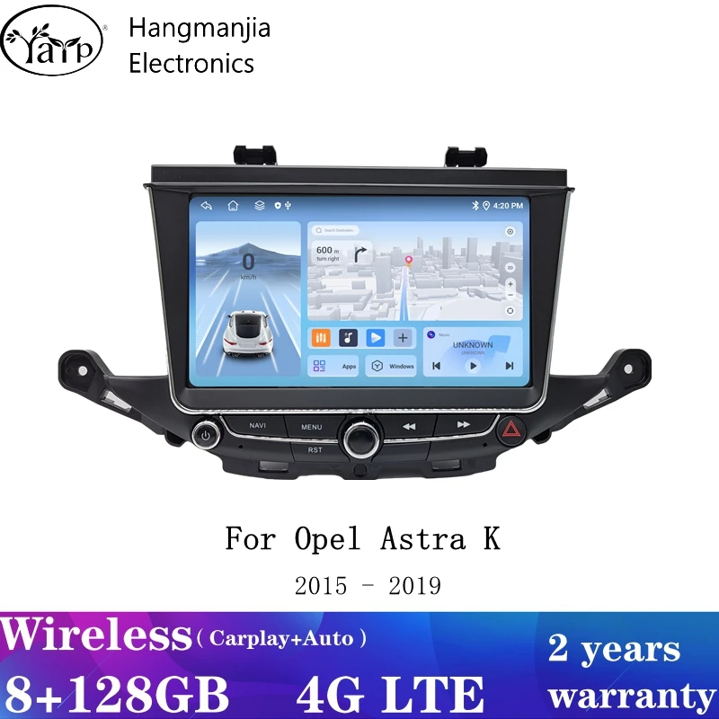 hangmanjia Car Radio For Opel Astra K 2015 - 2019 wireless CarPlay Android Auto car Multimedia player systems autoradio No 2 din