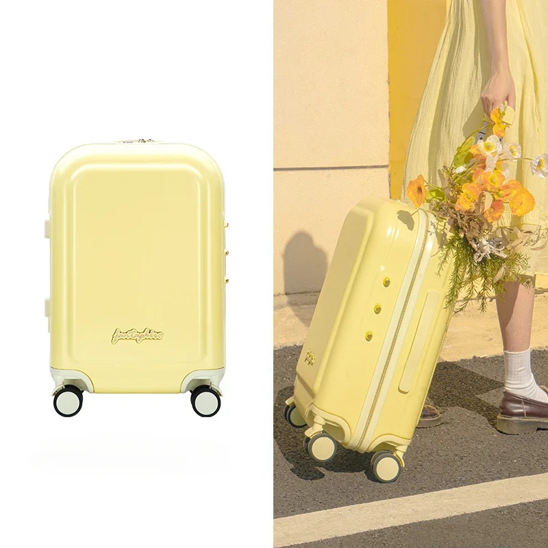 French Vintage Rolling Luggage Travel Suitcase Large Capacity Trunk Lightweight Carry-on Trolley Case Silent Universal Wheel Box