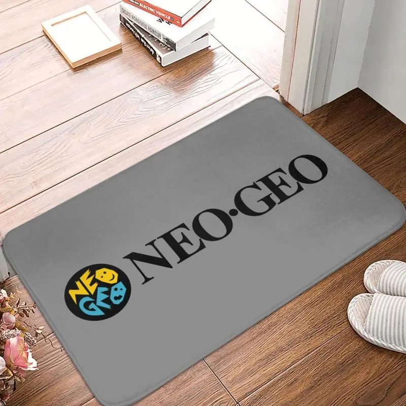 Neo Geo Logo Door Floor Kitchen Bath Mats Anti-Slip Outdoor Neogeo Arcade Doormat Garden Entrance Rug Carpet Footpad