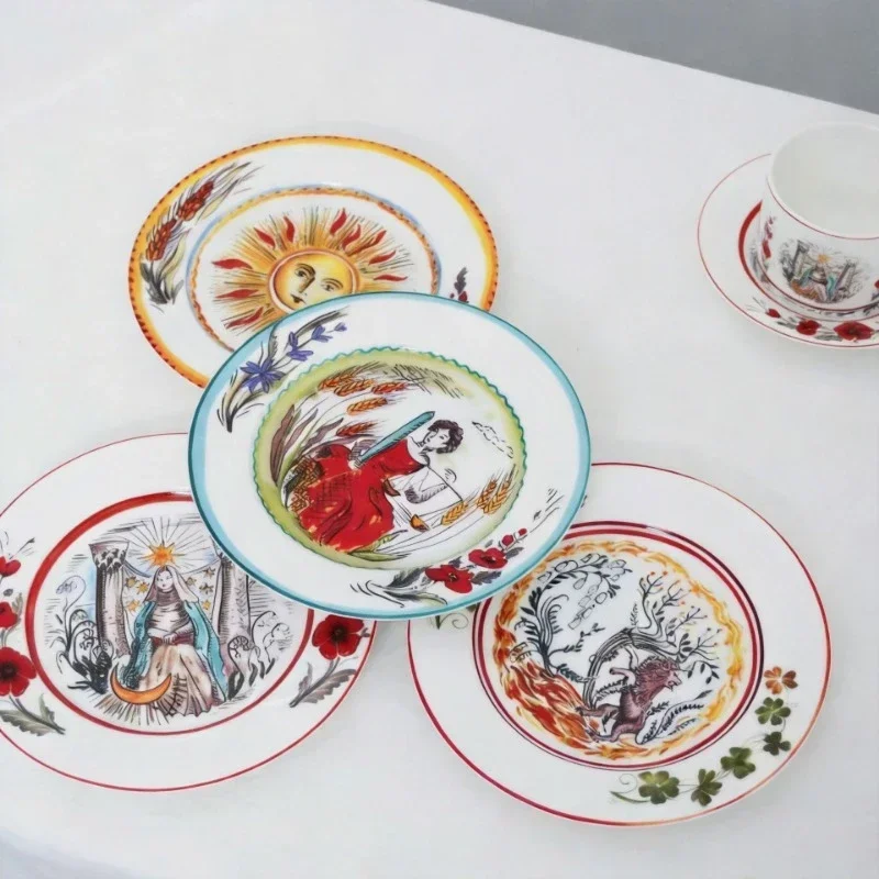 Creative Ceramic Steak Plates Set Combination Home Hand-Painted Western-Style Star Series Plates