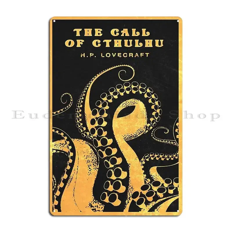 Hp Lovecraft The Call Of Cthulhu Metal Sign Character Wall Mural Garage Cinema Retro Tin Sign Poster