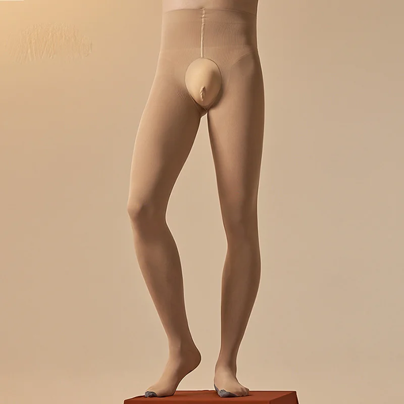 High Waisted Thermal Pantyhose 200D Autumn Winter Men\'s Elastic Tights long Johns Lingerie Warm Clothing Comfort Pouch Sheath