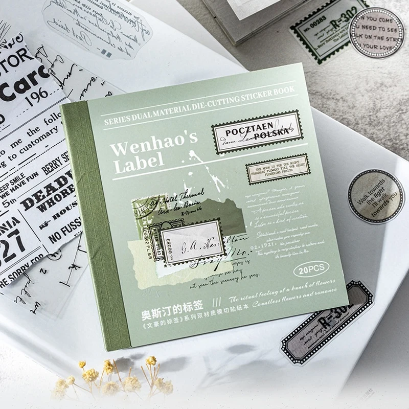 20 قطعة Ins ملصقات الإطار التسمية مجلة غير المرغوب فيه سكرابوكينغ خلفية المواد الزخرفية الكولاج الإبداعية القرطاسية كتاب ملصقات