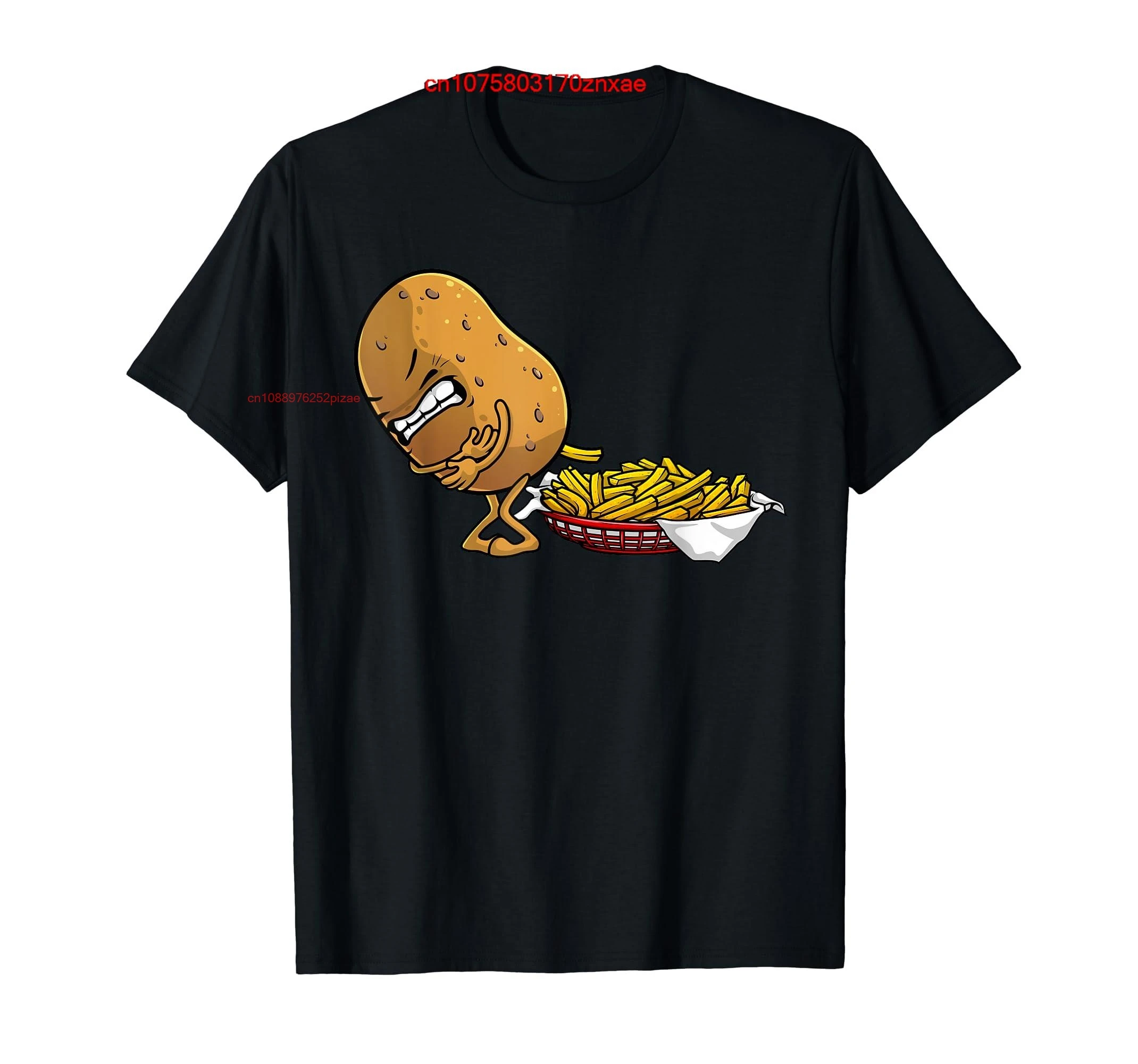 100% Cotton Funny French Fries Designs For Men Women Potato Food Eaters T-Shirt MEN WOMEN UNISEX T Shirts Size S-6XL