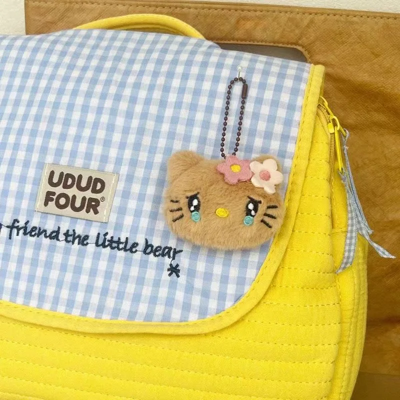 6.5 سنتيمتر سانريو أفخم Kt القط دمية المفاتيح قلادة Kawaii الفتيات النساء حقيبة زينة هريرة محشوة حلقة رئيسية اكسسوارات