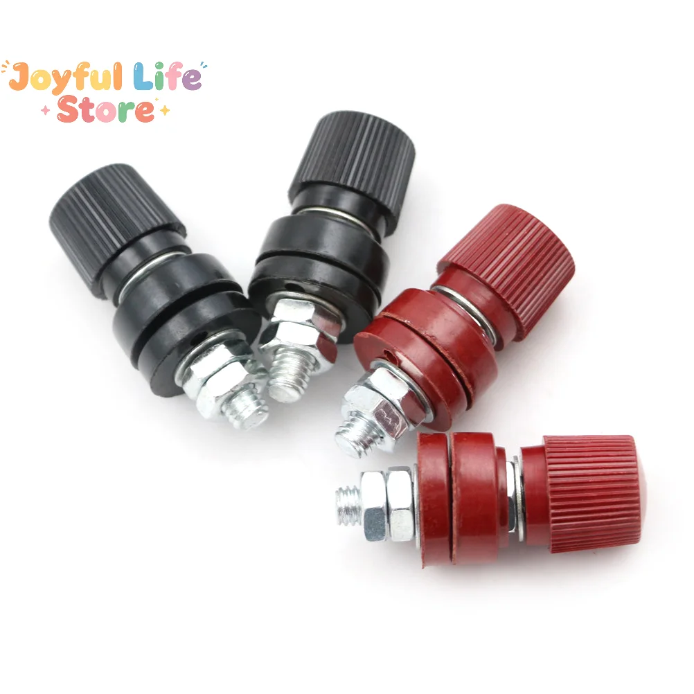 Hot Sale 4pcs Terminals Binding Post Terminal 6mm Screw M6 Power Supply (2PCS Red + 2PCS Black)