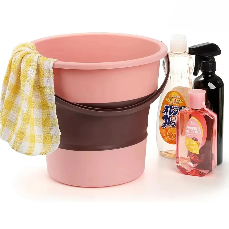 5/10/17L المحمولة للطي دلو متعدد الوظائف سميكة سيليكون دلو لغسيل السيارات وصيد الأسماك التخييم للطي دلو #2