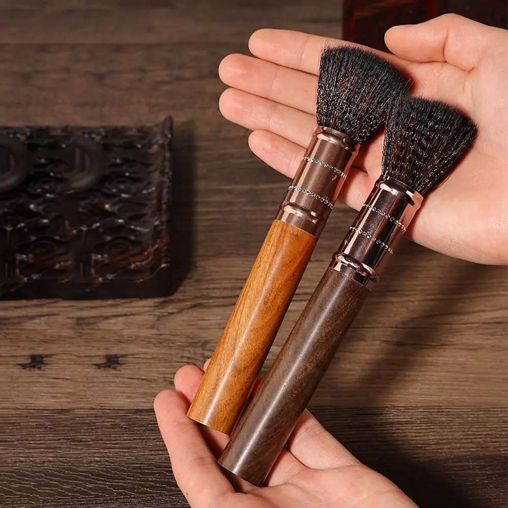 Solid Wood Coffee Grinder Cleaning Brush Retro Vintage Espresso Machine Cleaner Natural Bristles Coffee Machine Accessories