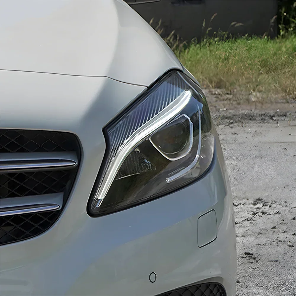 

Для Benz A45 A180 A200 W176 2013-2018 светодиодные автомобильные фары в сборе, обновление новых линз проектора, автомобильные передние фары, аксессуары