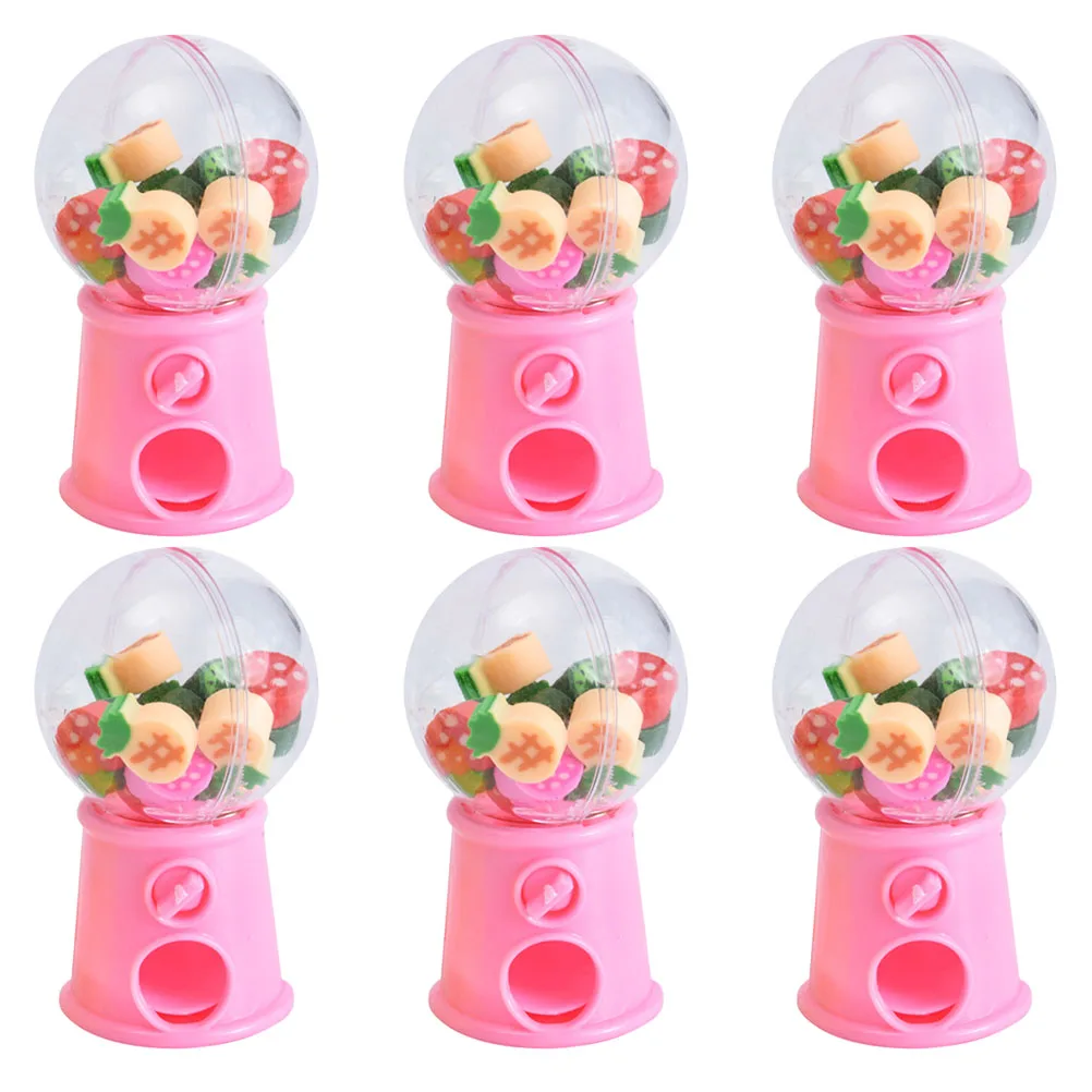 

6pcs Cartoon Eraser Lovely Fruit Shaped Fruit Design Erasers Kids Mini Toy Safe Material Gifts School Supplies Student