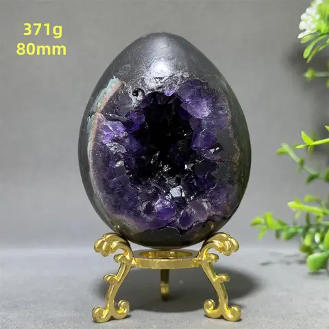 Natural amethyst cluster dinosaur egg quartz crystal cave specimen treatment spiritual energy witchcraft wealth home decoration