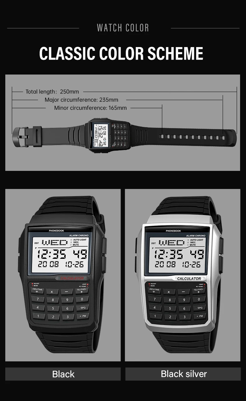 Men's Digital LED Calculator Watch thumbnail 10
