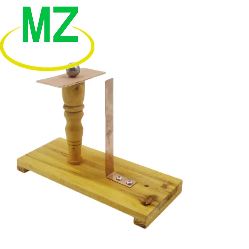 

Inertia demonstrator Newton first law middle school physics classical mechanics experimental equipment Wood chip metal pinball