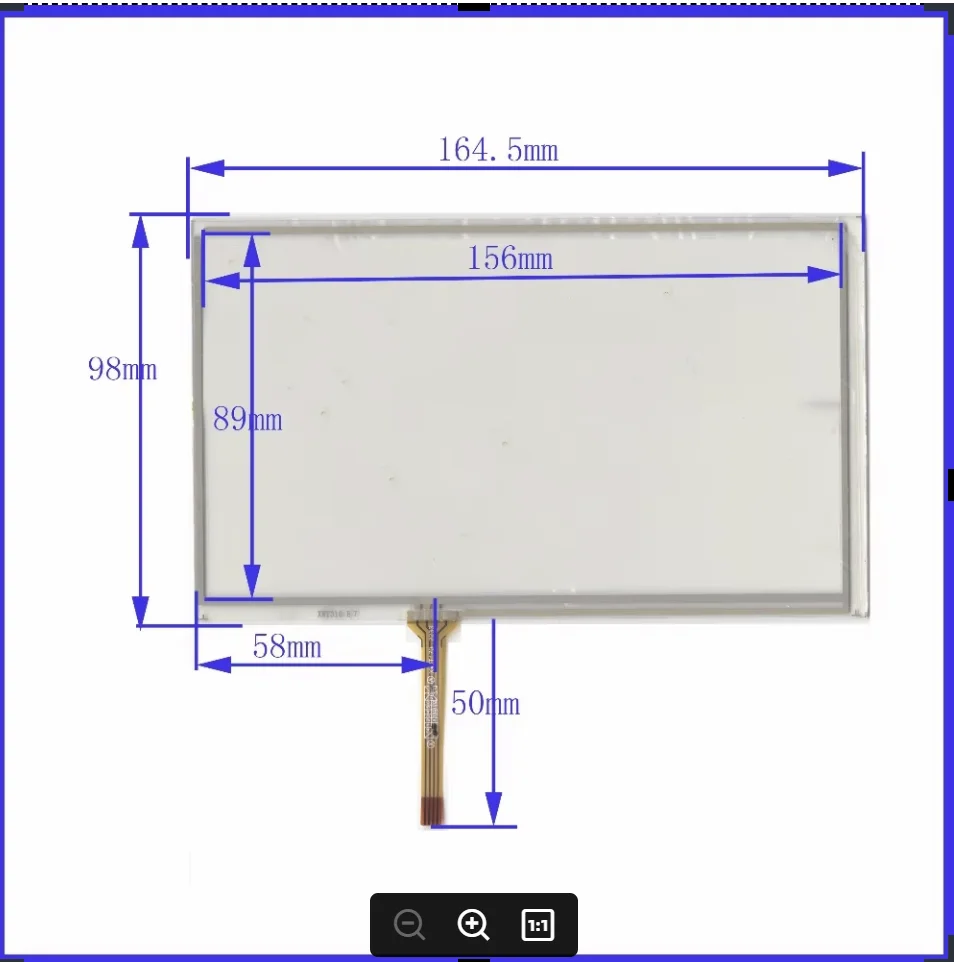 XWT316 7inch  4 line For Car Resistance touchscreen panel165*99 164mm*98mm this is compatible   164*98TouchSensor FreeShipping