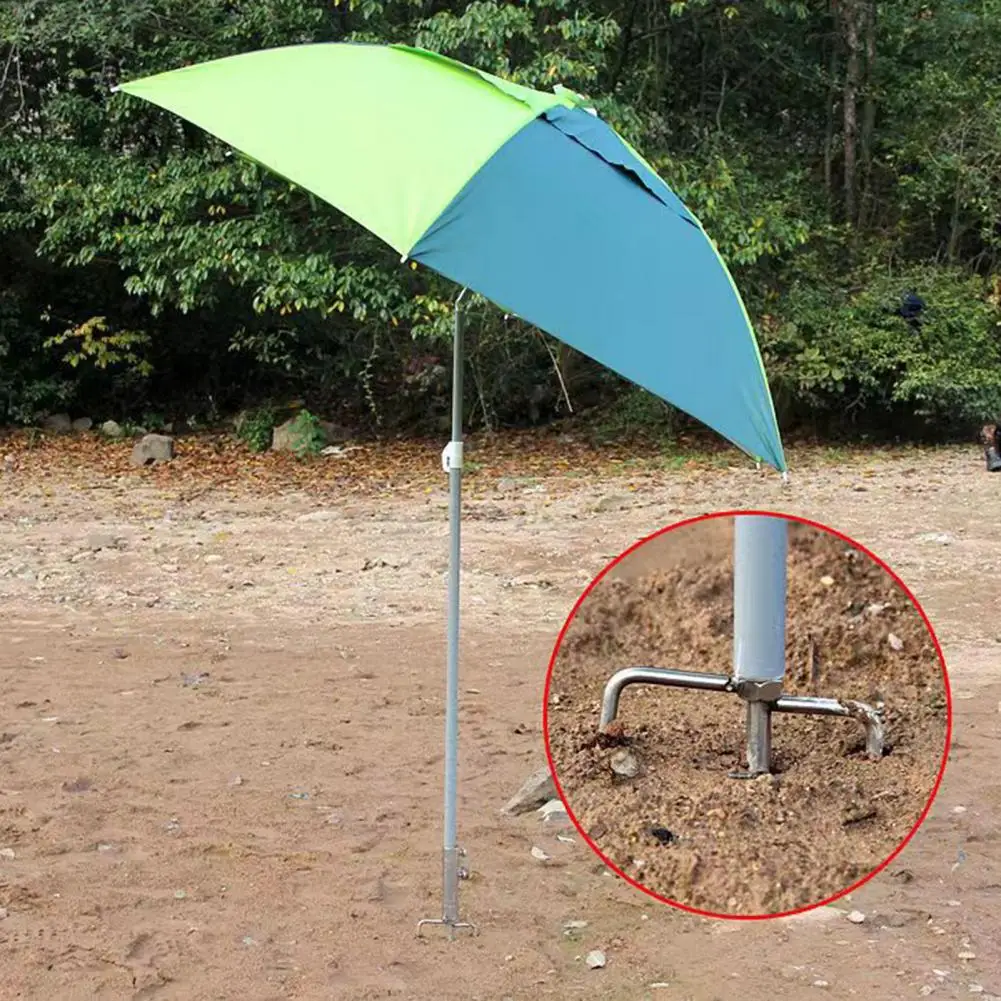 Parasol Holder  Convenient Parasol Stand Easy Installation  Fishing Ground Spike Beach Umbrella Stand Fishing Equipment