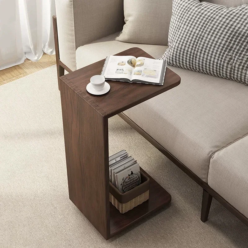 

Solid Wood Tea Table, Living Room Sofa Side Table, Creative Bedside Cabinet, Square Storage Table, Storage rack Home Accessories
