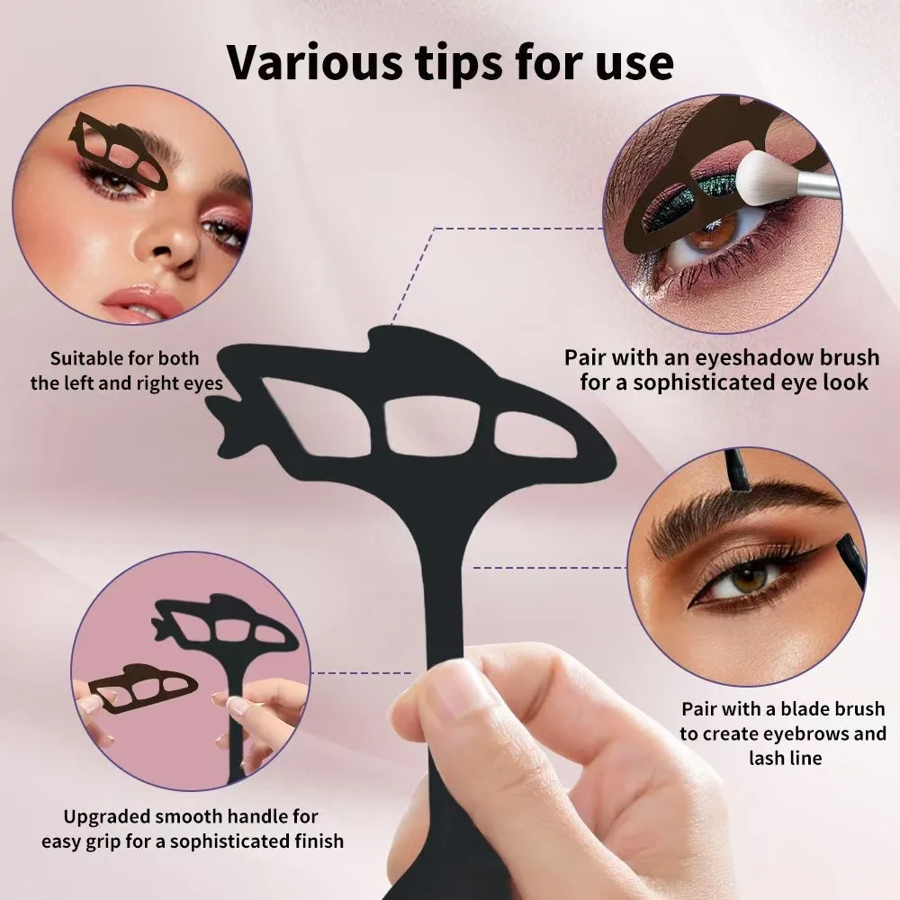 Creatieve siliconen oogschaduwstencils Herbruikbare multifunctionele oogmake-up Assistent Hulp make-upborstel Dames Beginners