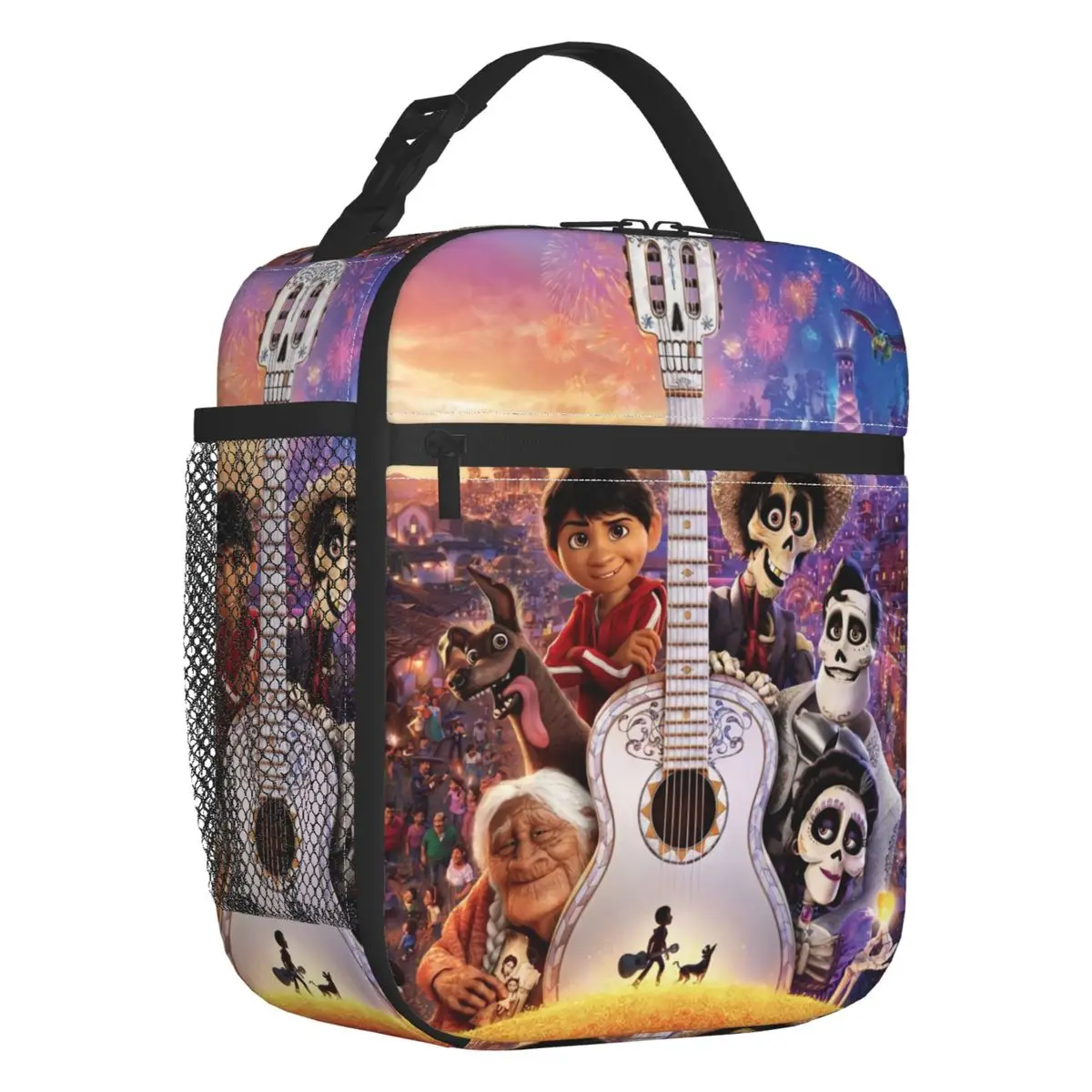 

Custom Coco Anime Insulated Lunch Bag for Outdoor Picnic Portable Thermal Cooler Lunch Box Women Kids