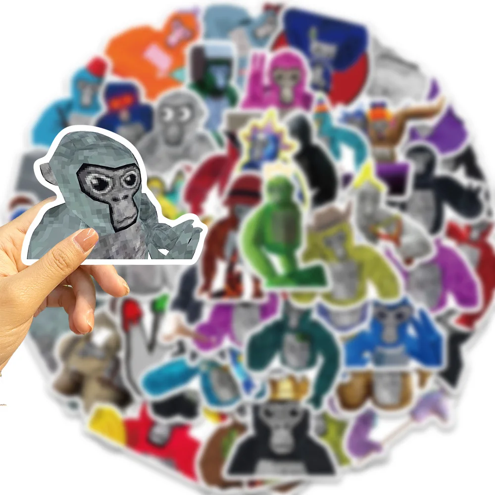 50PCS Gorilla Tag Gorilla Game Sticker Decoration Guitar Laptop Luggage DIY Waterproof Decal