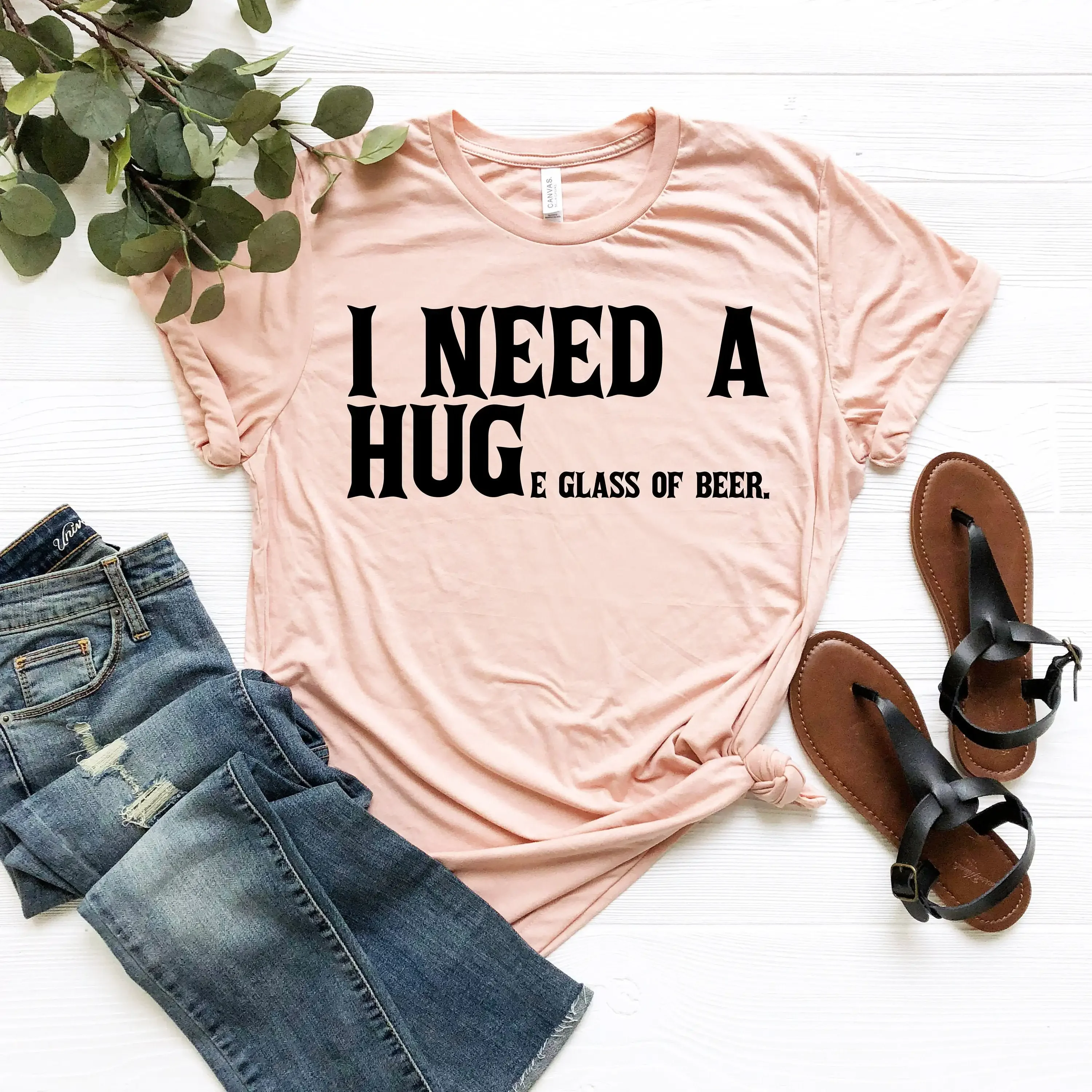 I Need A Huge Glass Of Wine Fun T Shirts