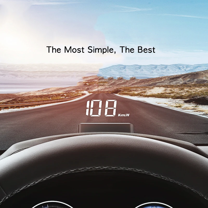 Vjoycar Car Head Up Display HUD Gauge Auto Display with Sunshine Hood Phone No. Plate Windshield Projector RPM PK A100 A900