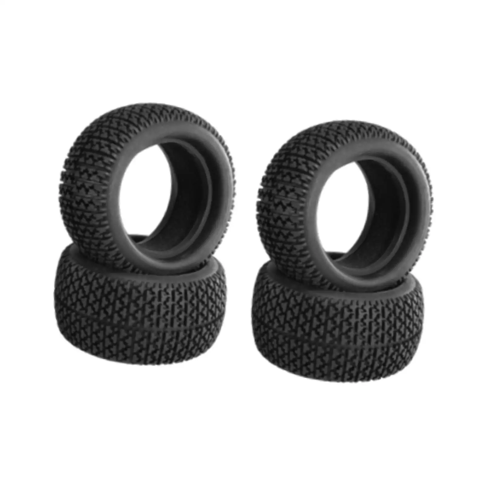 

4x Rubber Tires Tyre for 1/16 1/12 Vehicle Spare Parts Upgrade Grass Tire Set Replace Part Foam Insert DIY Accs