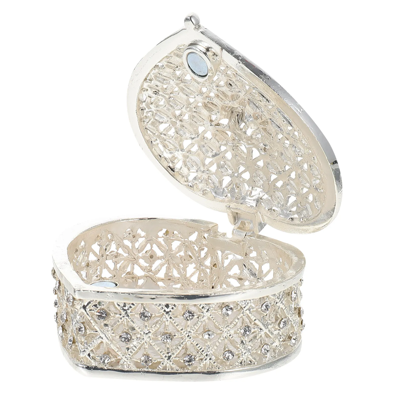 

Exquisite Heart-Shaped Jewelry Box Desktop Decorative Storage Case for Necklaces Bracelets Earrings Household Dresser Adornment