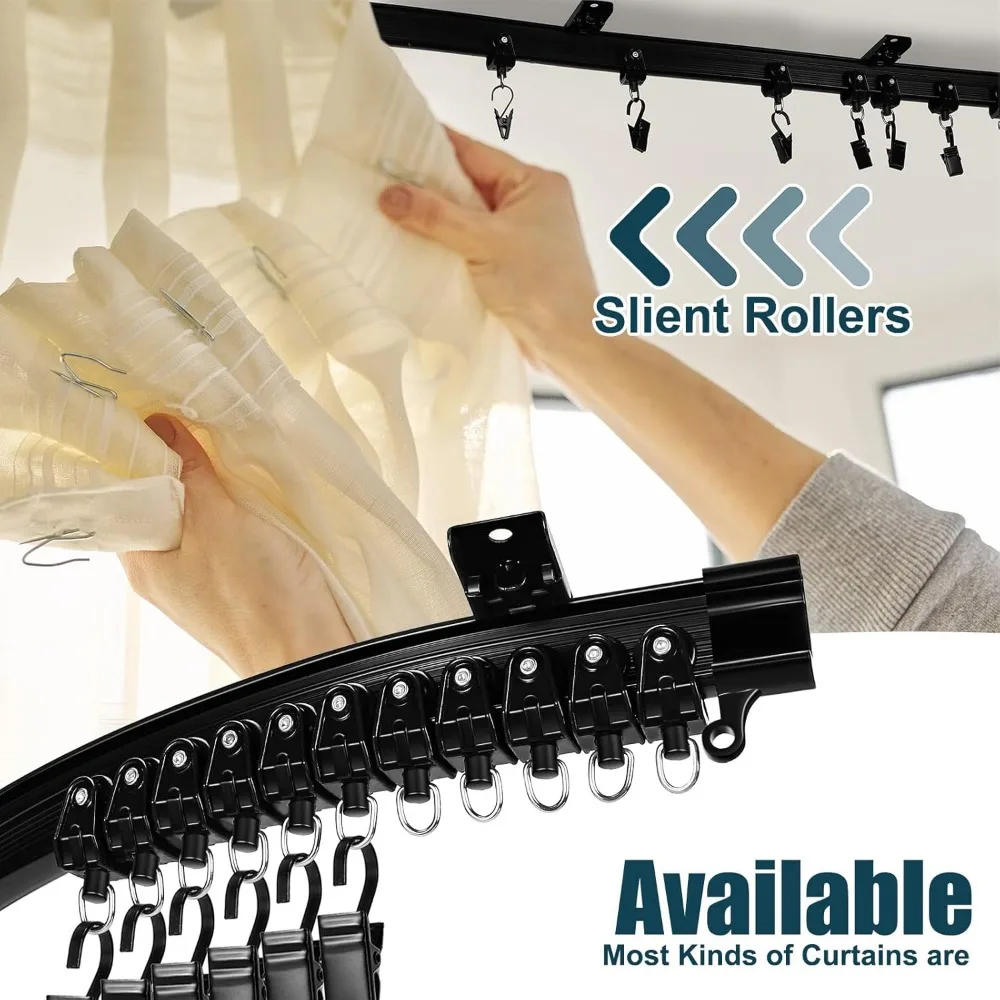 Flexible Bendable Ceiling Curtain Track - 10m/32.8ft for Bunk Beds, Bay Windows, and Room Dividers