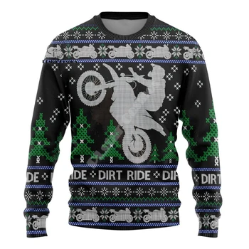 Christmas Santa Claus Cartoon Anime Graffiti Retro Winter Ugly Sweater 3DPrint Harajuku…